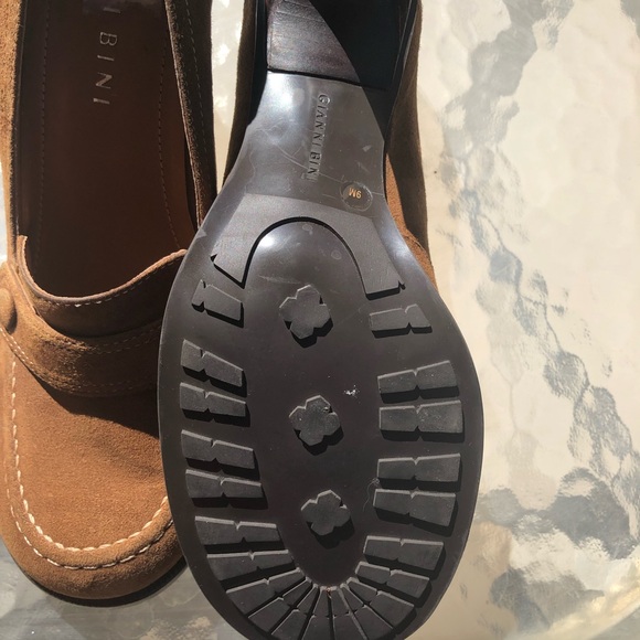 GIANNI BINI LEATHER SUEDE HEELS SHOES - Picture 3 of 6